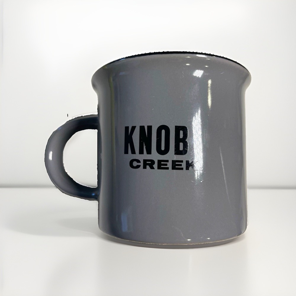 Knob Creek Kentucky Bourbon Whiskey campfire-style mug Gray & Black
